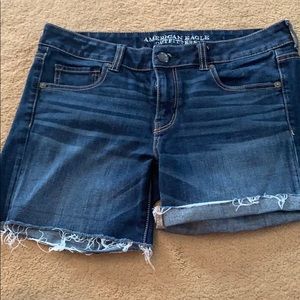 American Eagle midi denim shorts